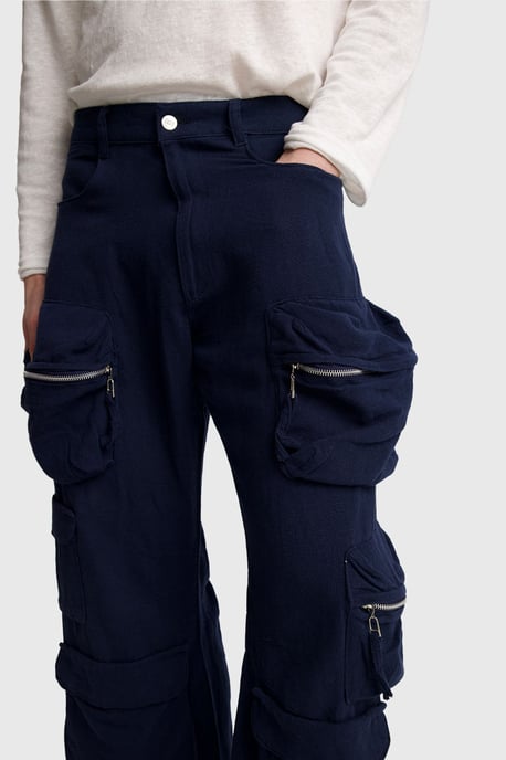 Heren Mid-Waist Wijde Been Gebreide Broek - Image 5