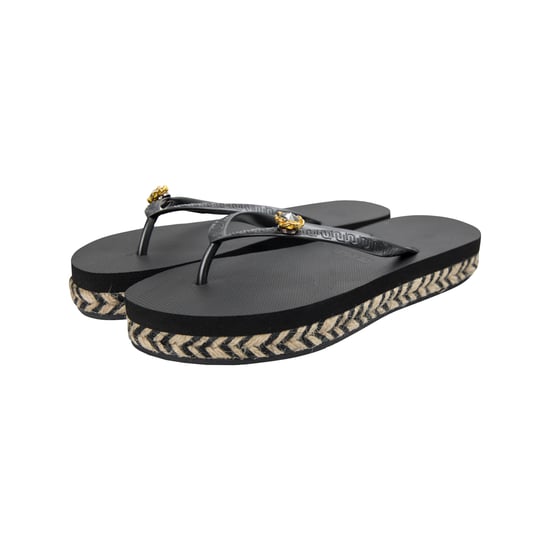 Raffia Switch Flip Flop zwart - Image 3