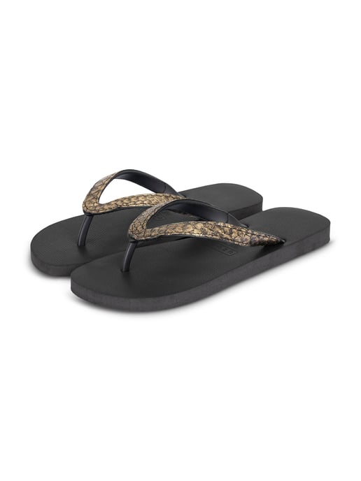 Python Bronze Flip Flop Zwart - Image 3