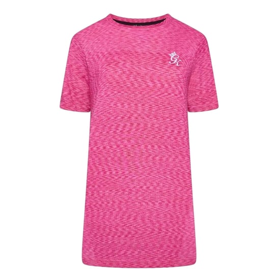 Gym King Heren Crew Neck Slim T-Shirt (Heet Roze) - Image 1