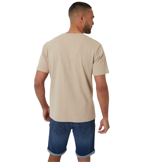 Threadbare Heren-T-shirt met ottoman-print (Steen) - Image 3