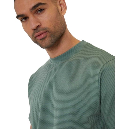 Threadbare Heren Textured Crew Neck Regular T-shirt (Donker bos) - Image 4