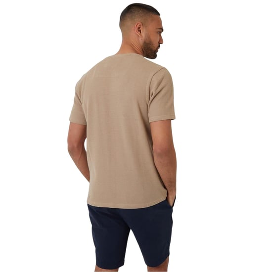 Threadbare Heren T-shirt met wafelpatroon, normale pasvorm (Steen) - Image 3