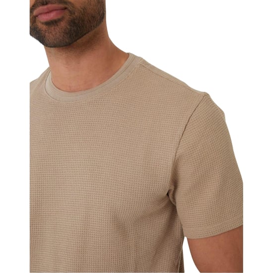 Threadbare Heren T-shirt met wafelpatroon, normale pasvorm (Steen) - Image 4