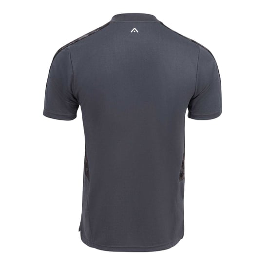 KooGa Heren-T-shirt met panelen en ronde hals (Houtskool) - Image 3