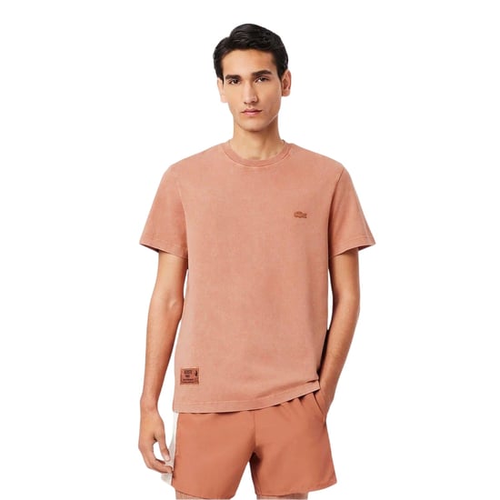 Lacoste Heren Logo Crew Neck Regular T-shirt (Latte) - Image 1