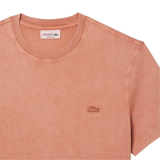 Lacoste Heren Logo Crew Neck Regular T-shirt (Latte) - Image 4