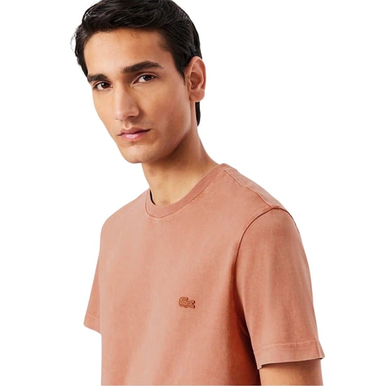 Lacoste Heren Logo Crew Neck Regular T-shirt (Latte) - Image 5