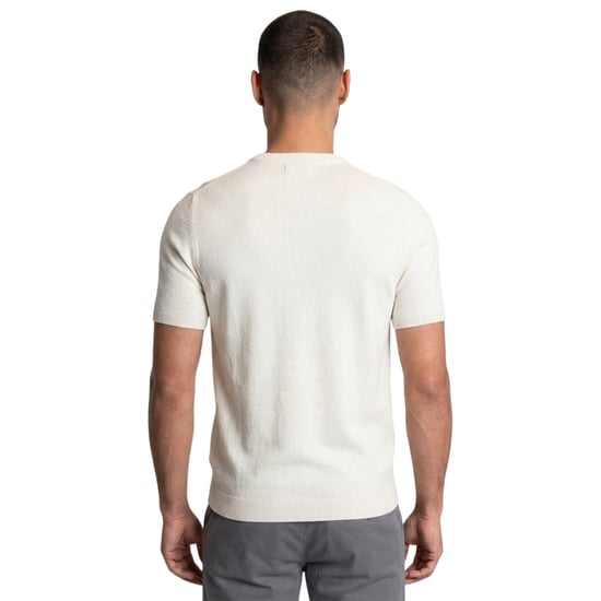 Threadbare Heren Crew Neck Regular T-shirt (Ecru) - Image 2