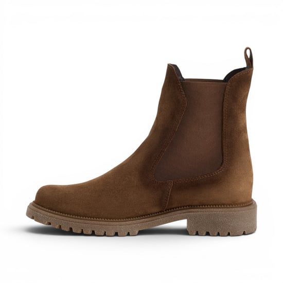Tamaris Dames bruine leren High Chelsea enkellaarzen - 25427-41 - Image 3