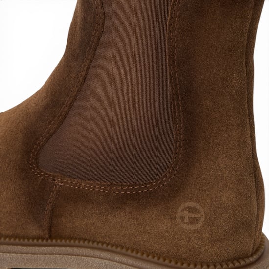 Tamaris Dames bruine leren High Chelsea enkellaarzen - 25427-41 - Image 6