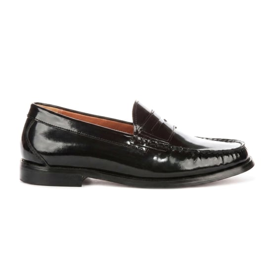 Justin Reess Zwarte Leren Penny Gepolijste Loafers Schoenen voor mannen - Joseph - Image 1