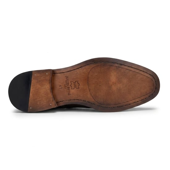 Justin Reess Zwarte Leren Penny Gepolijste Loafers Schoenen voor mannen - Joseph - Image 5