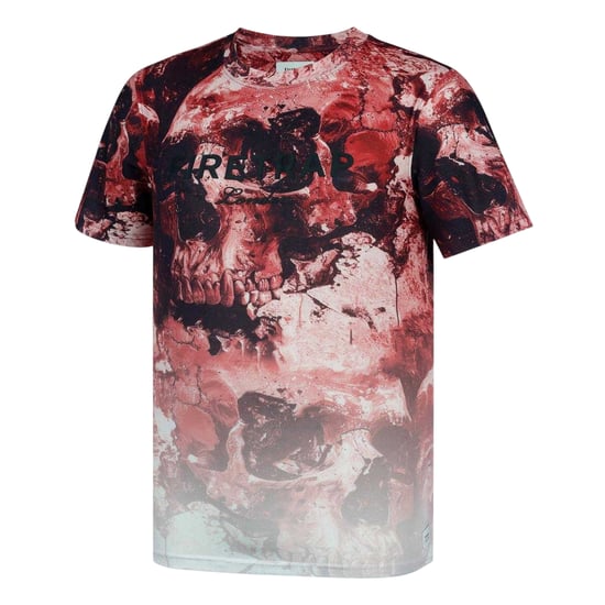 Firetrap Heren T-shirt met all-over print (Bourgondië) - Image 3