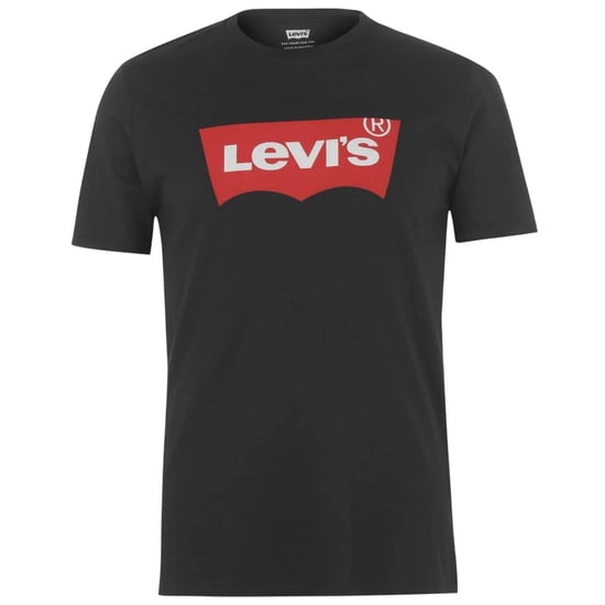 Levis Heren Batwing Logo T-Shirt (Zwart, Rood) - Image 1