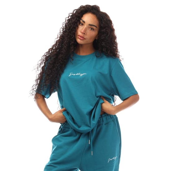 Hype Heren T-shirt van katoen met reguliere pasvorm (Teal) - Image 1