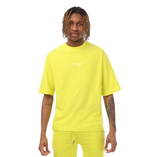Hype Oversized T-shirt voor heren met kenmerkend logo (Kalk) - Image 1