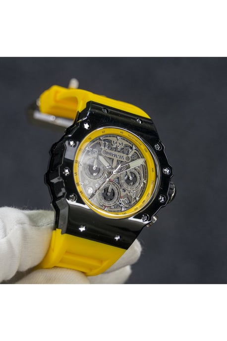 Invicta Racing 69670 Herenhorloge - Quartz Uurwerk - Acryl met Zilveren Wijzerplaat - 43 mm - Image 3