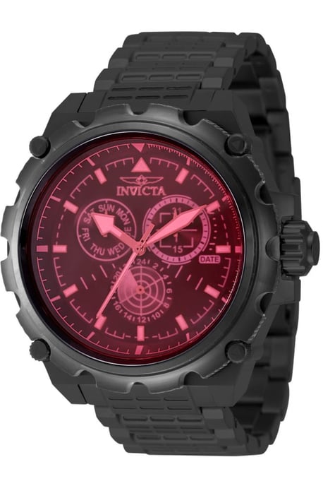 Invicta Coalition Forces 49203 Herenhorloge - Quartz Uurwerk - Roestvrij Staal met Roze Wijzerplaat - 50 mm - Image 1
