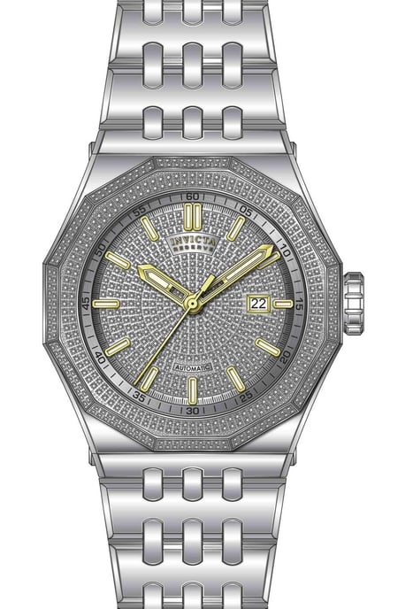 Invicta Reserve 50441 Herenhorloge - Automatisch Uurwerk - Roestvrij Staal met Zilveren Wijzerplaat - 48 mm - Image 1