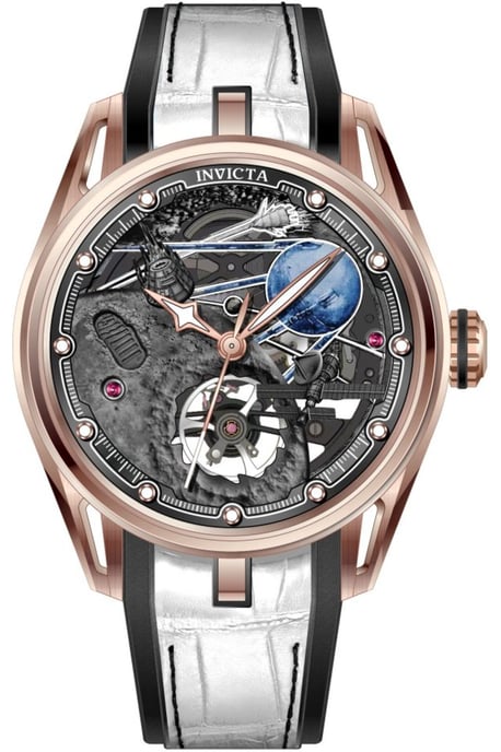 Invicta Celestial 70089 Herenhorloge - Mechanisch Uurwerk - Roestvrij Staal met Zwarte Wijzerplaat - 44 mm - Image 1