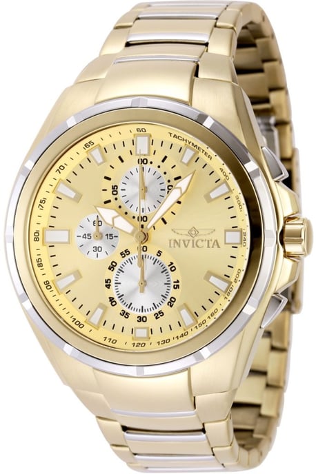 Invicta Sea Vulture 49085 Herenhorloge - Quartz Uurwerk - Roestvrij Staal met Gouden Wijzerplaat - 46 mm - Image 1