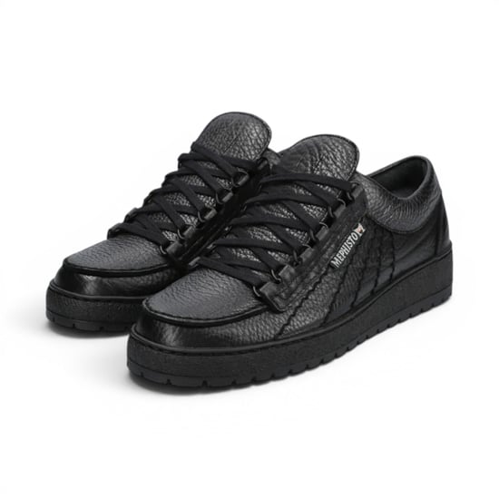 Mephisto Rainbow Leren Zwarte Wandelschoenen voor mannen - Mamouth 714 - Image 3