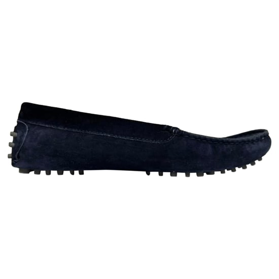 Manolo Blahnik Loafers in marineblauw suede - Image 1
