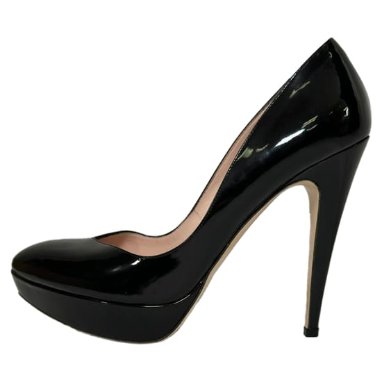Miu Miu Plateau Pumps in Zwart Patentenleer - Image 4