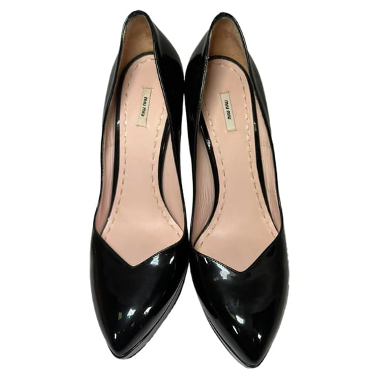 Miu Miu Plateau Pumps in Zwart Patentenleer - Image 5