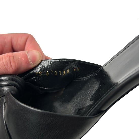 Saint Laurent Bianca Slide Sandalen in Zwart Leder - Image 3