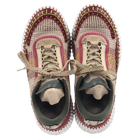 Chloé Nama mesh sneakers in veelkleurig suède - Image 3