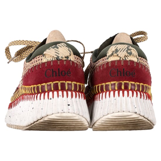 Chloé Nama mesh sneakers in veelkleurig suède - Image 5