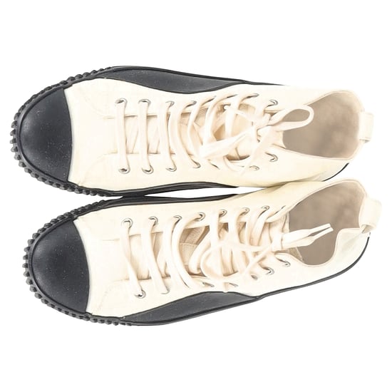 Balenciaga Rubber Cap Toe High Top Sneakers in Wit Canvas - Image 4