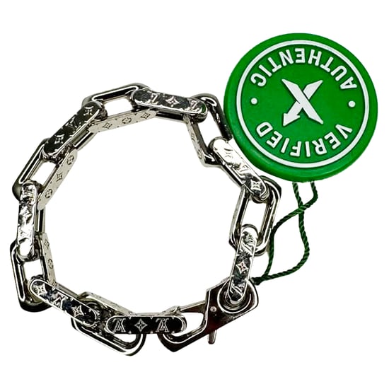 Louis Vuitton Monogram Ketenarmband in Zilver Metaal - Image 1