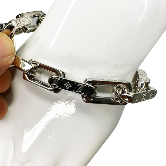 Louis Vuitton Monogram Ketenarmband in Zilver Metaal - Image 4