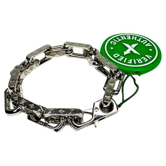 Louis Vuitton Monogram Ketenarmband in Zilver Metaal - Image 5