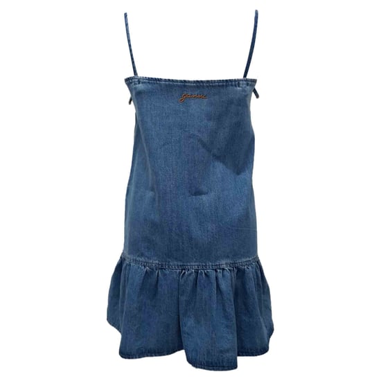 Ganni Tint Mini Jurk in Lichtblauwe Denim - Image 3