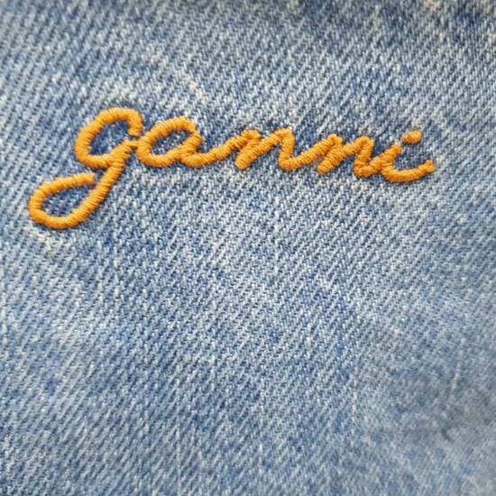 Ganni Tint Mini Jurk in Lichtblauwe Denim - Image 4