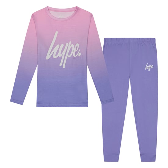Meisjes Pyjama Set Kinderen Roze Pastel Vervaging Zachte Slaapoutfit Loungeset - Image 1