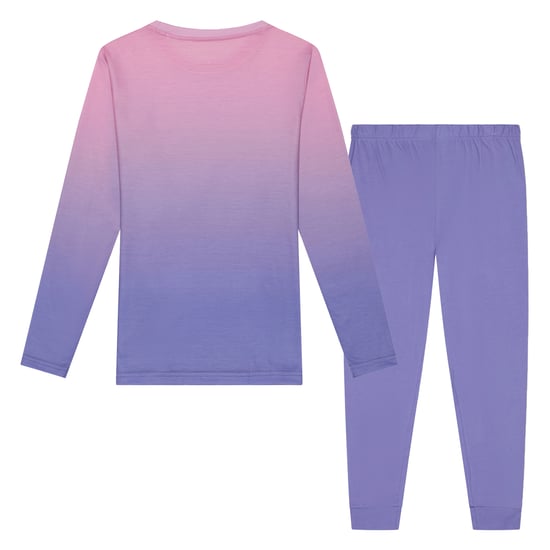 Meisjes Pyjama Set Kinderen Roze Pastel Vervaging Zachte Slaapoutfit Loungeset - Image 2