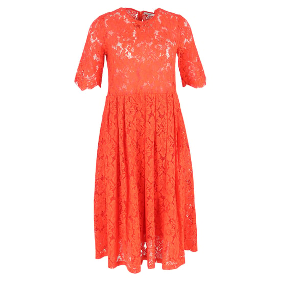 Ganni Midi-jurk met Kantdetails in Rood Polyester - Image 1