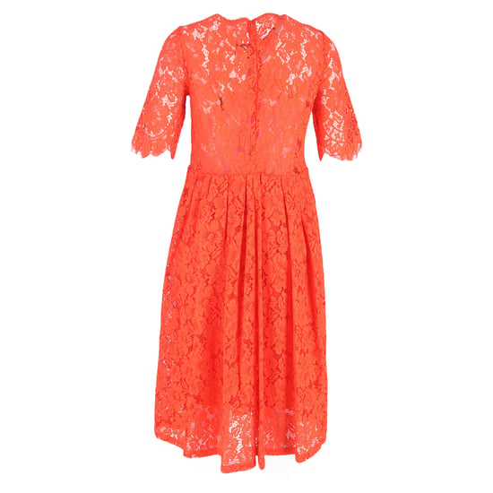 Ganni Midi-jurk met Kantdetails in Rood Polyester - Image 3
