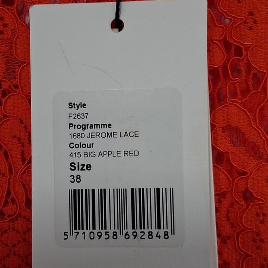 Ganni Midi-jurk met Kantdetails in Rood Polyester - Image 5