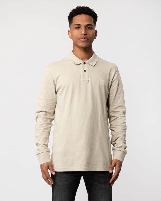 BOSS Orange Passerby Heren Langdurige Stretch-Katoen Polo Shirt met Logo Patch - Image 1