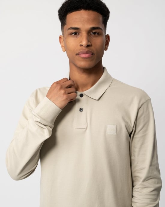 BOSS Orange Passerby Heren Langdurige Stretch-Katoen Polo Shirt met Logo Patch - Image 2