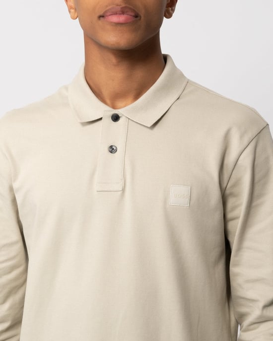 BOSS Orange Passerby Heren Langdurige Stretch-Katoen Polo Shirt met Logo Patch - Image 3