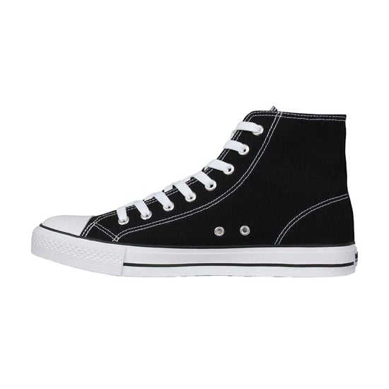 SoulCal Hoge canvas sneakers met logo voor heren (Zwart, Wit) - Image 3
