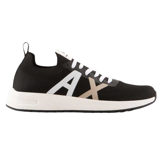 Armani Exchange Heren Logo Trainers (Zwart, Wit) - Image 1