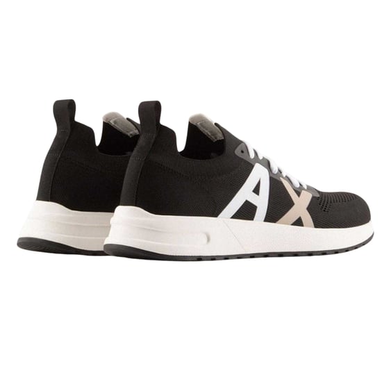 Armani Exchange Heren Logo Trainers (Zwart, Wit) - Image 2
